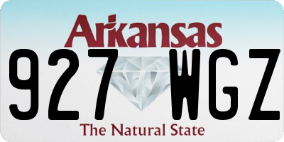 AR license plate 927WGZ