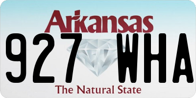 AR license plate 927WHA