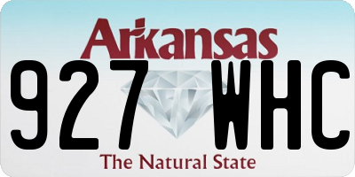 AR license plate 927WHC