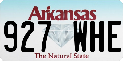 AR license plate 927WHE