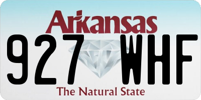 AR license plate 927WHF
