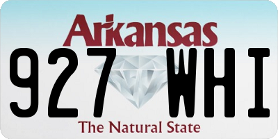 AR license plate 927WHI