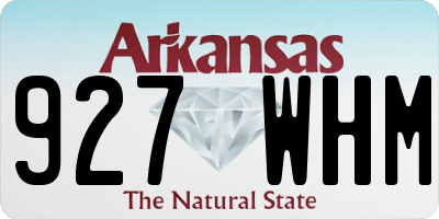 AR license plate 927WHM