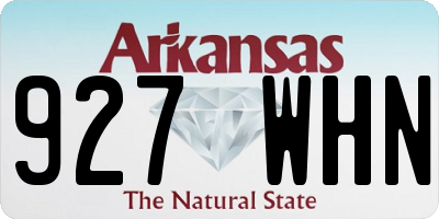 AR license plate 927WHN