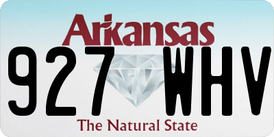 AR license plate 927WHV