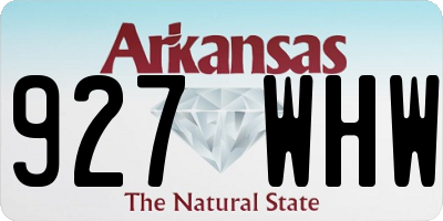 AR license plate 927WHW