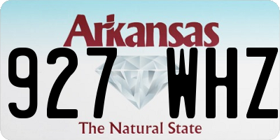 AR license plate 927WHZ