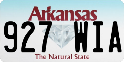 AR license plate 927WIA