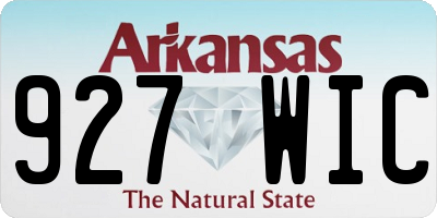 AR license plate 927WIC