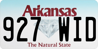 AR license plate 927WID