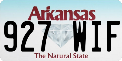 AR license plate 927WIF