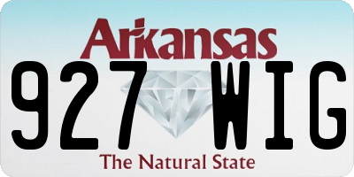 AR license plate 927WIG