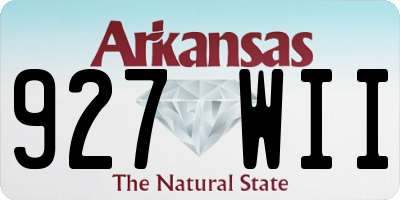 AR license plate 927WII