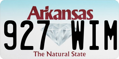 AR license plate 927WIM