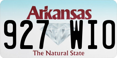 AR license plate 927WIO