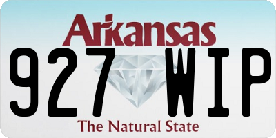 AR license plate 927WIP