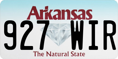 AR license plate 927WIR