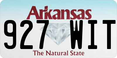 AR license plate 927WIT