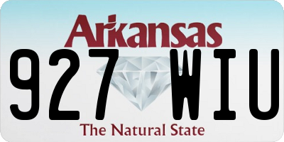 AR license plate 927WIU