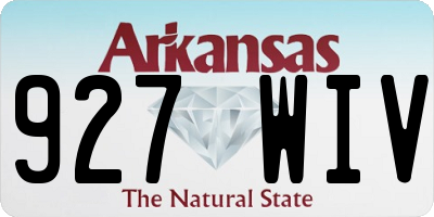 AR license plate 927WIV