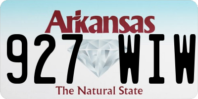 AR license plate 927WIW