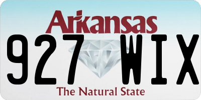 AR license plate 927WIX