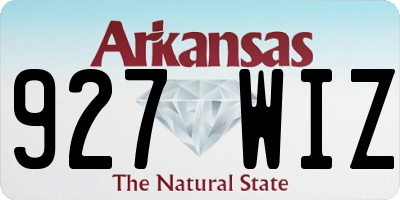 AR license plate 927WIZ