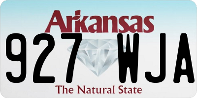 AR license plate 927WJA