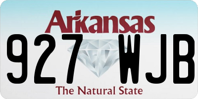 AR license plate 927WJB