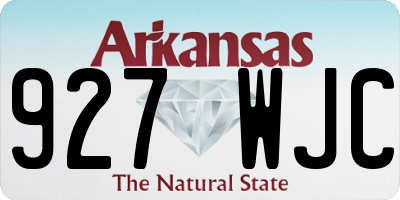 AR license plate 927WJC