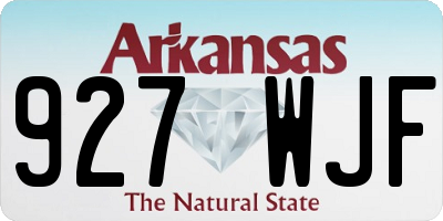 AR license plate 927WJF