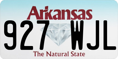 AR license plate 927WJL