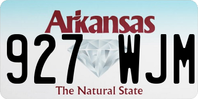 AR license plate 927WJM