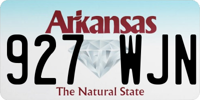 AR license plate 927WJN