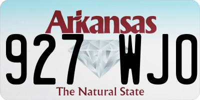 AR license plate 927WJO