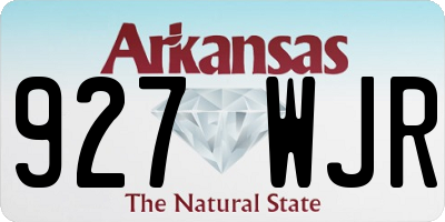 AR license plate 927WJR