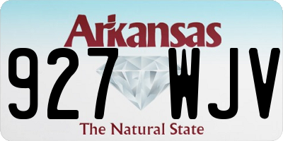 AR license plate 927WJV