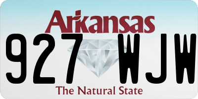 AR license plate 927WJW