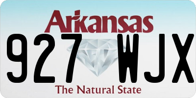 AR license plate 927WJX