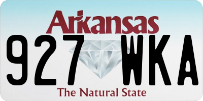 AR license plate 927WKA