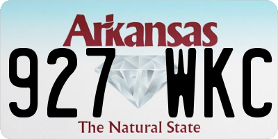 AR license plate 927WKC