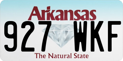 AR license plate 927WKF