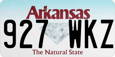AR license plate 927WKZ