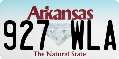 AR license plate 927WLA
