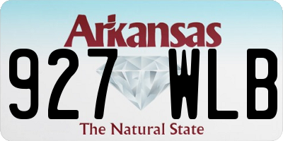 AR license plate 927WLB