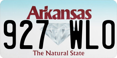 AR license plate 927WLO