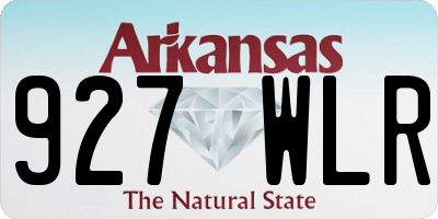 AR license plate 927WLR