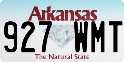 AR license plate 927WMT