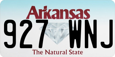 AR license plate 927WNJ