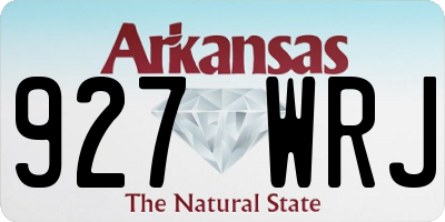 AR license plate 927WRJ